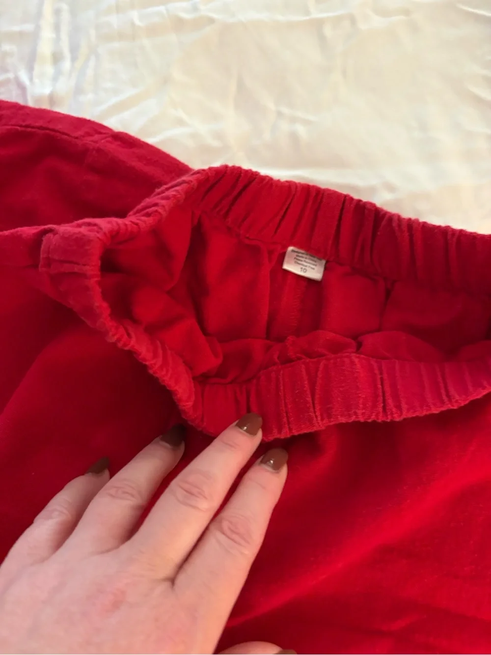 Classic Red Kids Pajama Set with Contrast Piping